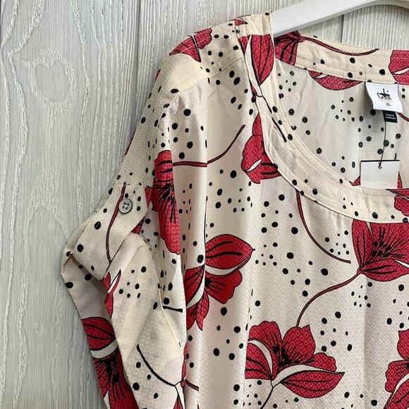 CAbi Boxy Top Whimsy Print Pink Floral XL NWT - Picture 8 of 8